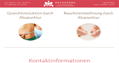 Desktop Screenshot of akupunktur-gewichtsreduktion-raucherentwoehnung.de